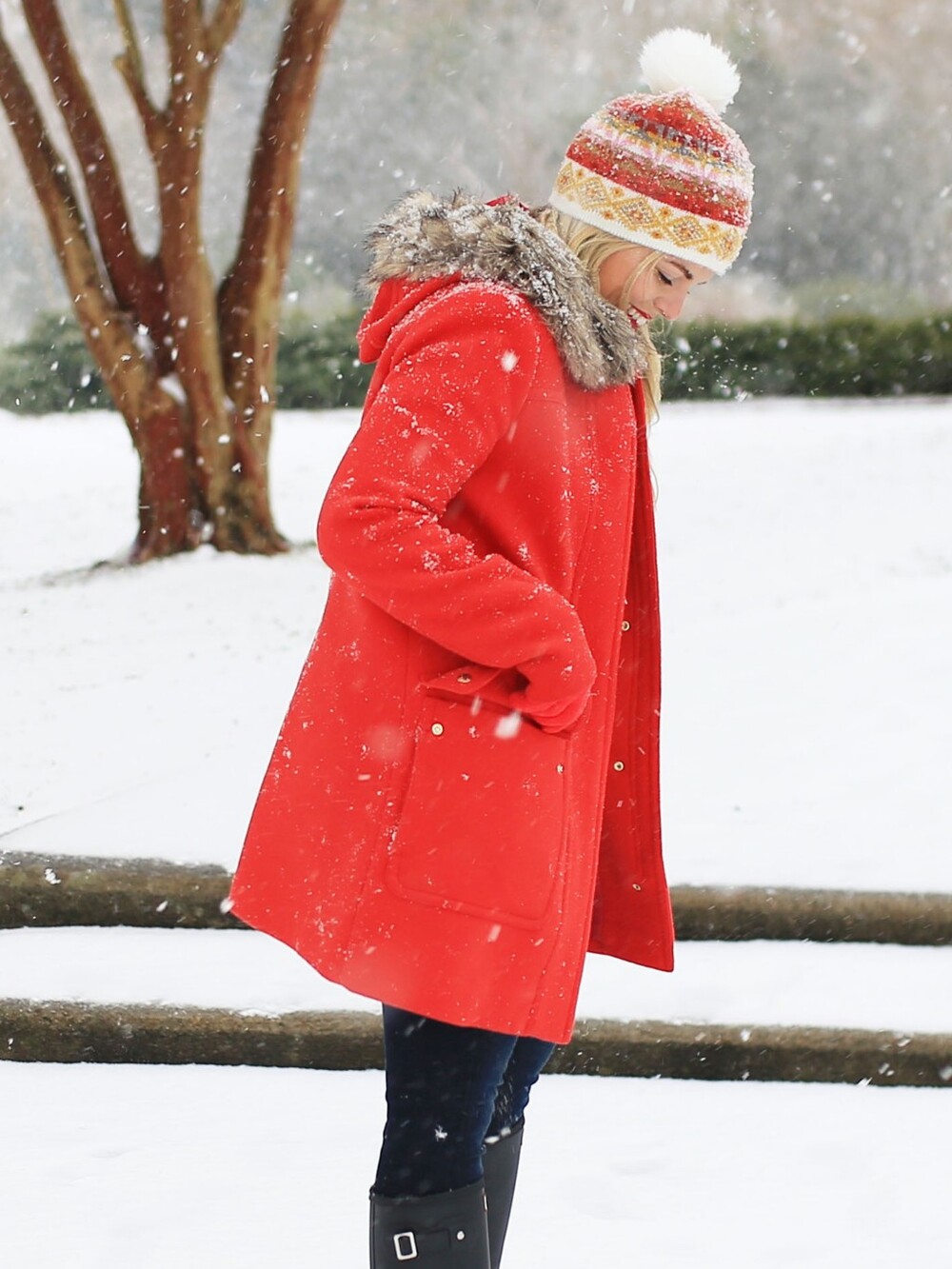 LIKE NEW JCREW Vail Chateau Parka Coat Electric Red 0 Worn 1x! - Picture 3 of 13